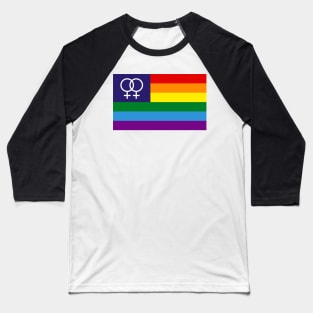 Lesbian Pride Flag Baseball T-Shirt